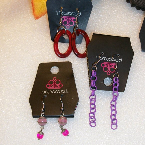 8 Pairs PAPARAZZI Dangle Earrings NEW Assorted Designs & Colors - Picture 3 of 8